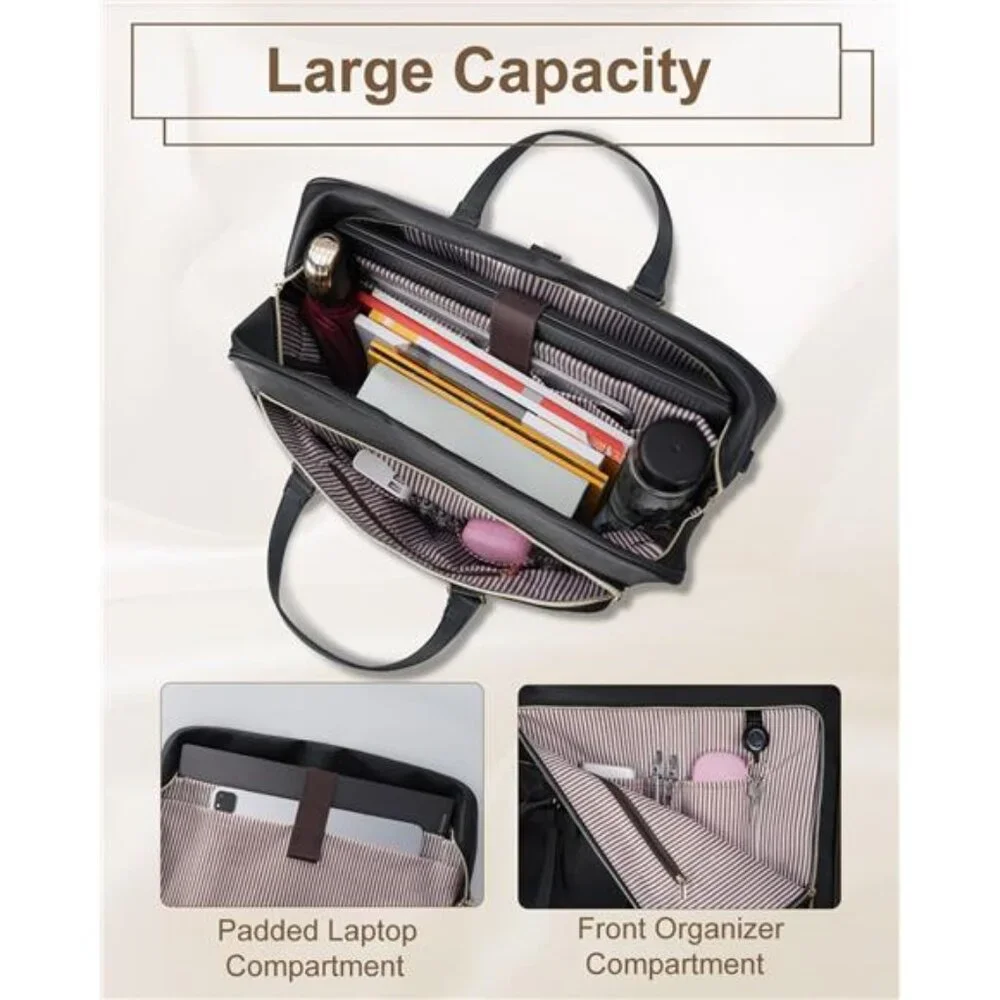 17.3 Inch Laptop Briefcase, Extra Large Convertible Briefcase Backpack
